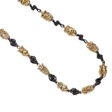 THE DOUBLE FACE SKULL NECKLACE